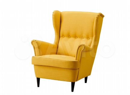 Кресло Страндмон Икеа желтое, в наличии, новое