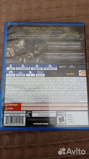 Игра для playstation ps4, dark Souls 3, на диске