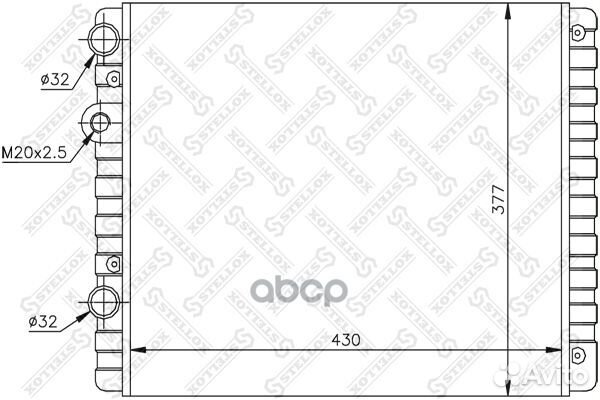 1025070SX радиатор системы охлаждения VW Polo