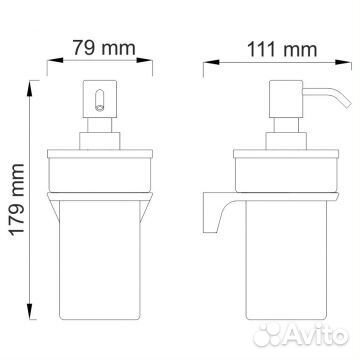 Дозатор мыла Wasserkraft Glan K-5199 черный