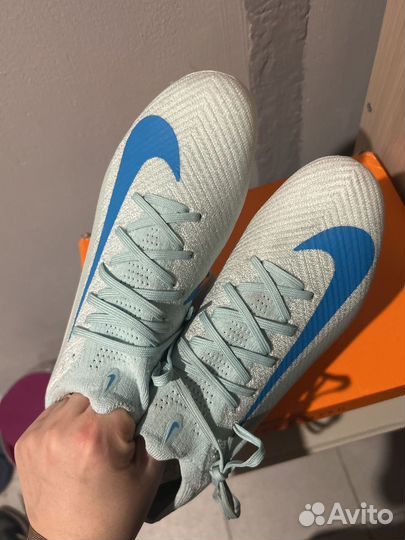 Бутсы nike air zoom голубые