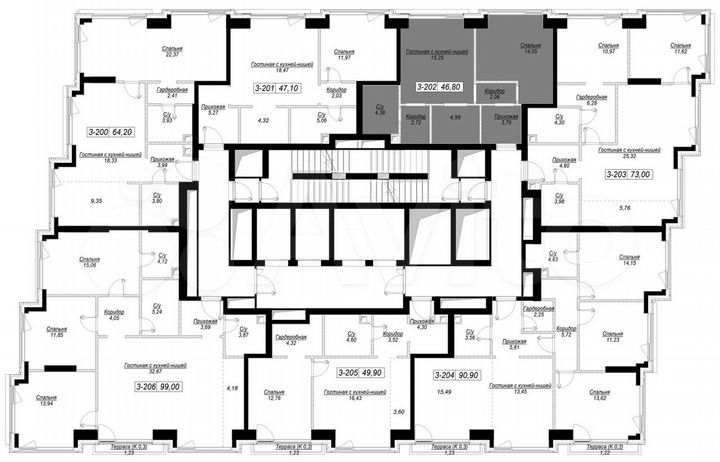 1-к. квартира, 46,8 м², 28/41 эт.