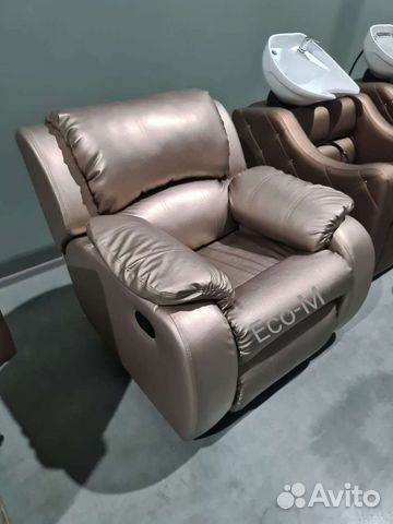 Кресло реклайнер золотое