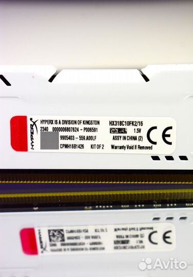 Оперативная память DDR3 2*8 гб dimm white новая