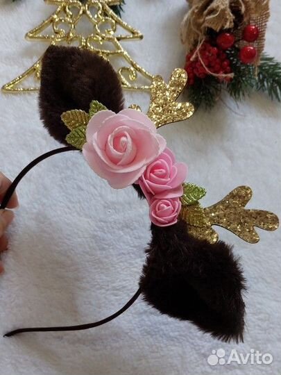 Новогодний ободок к костюму Оленёнка