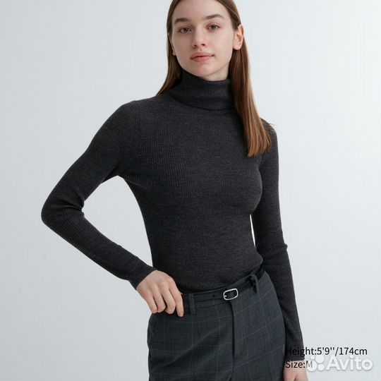 Водолазка в рубчик Uniqlo(Юникло), М-XL