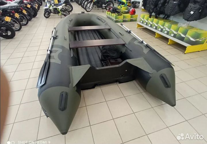 Лодка mishimo river JET 470 под водомет зелён/чёрн