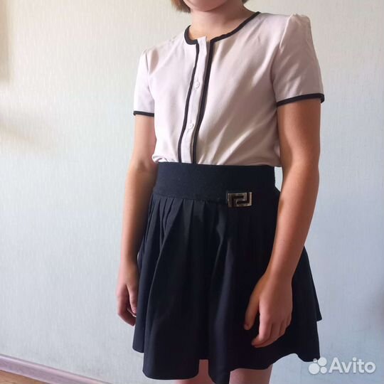 Платье, юбка, брюки синие (+ блузки)