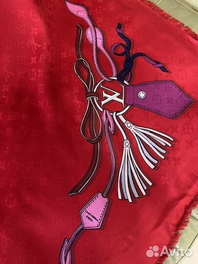 Louis vuitton шаль 142,5 x 142,5 шерсть-шелк