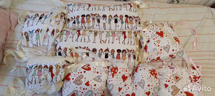 Бортики и балдахин в детскую кроватку