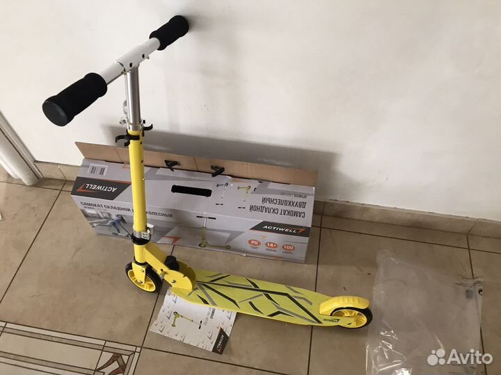 Самокат двухколёсный новый до 100 кг