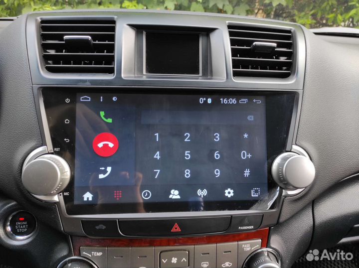 Магнитола Тойота Хайлендер Андроид