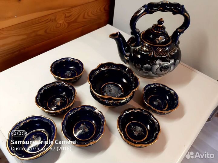 Гжель СССР чайный набор