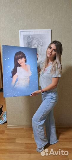 Портрет по фото на холсте / печать на холсте