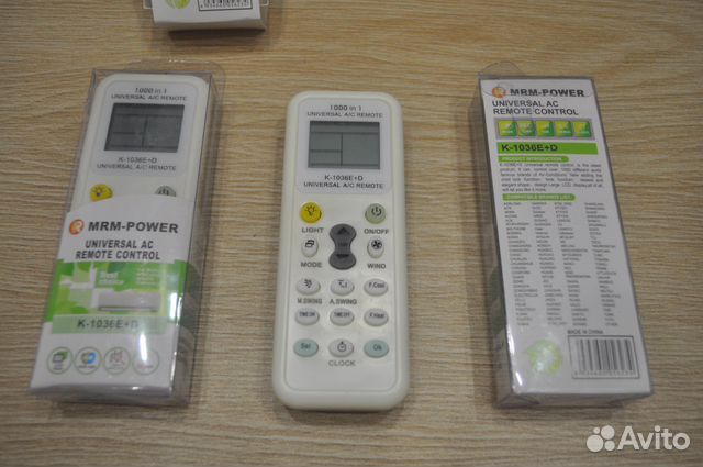 Универсальный пульт для кондиционера K-1036E+D