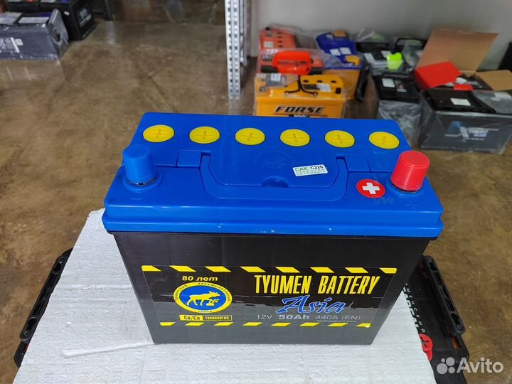 Аккумулятор Тюмень Азия 50 Ач 440 А обр