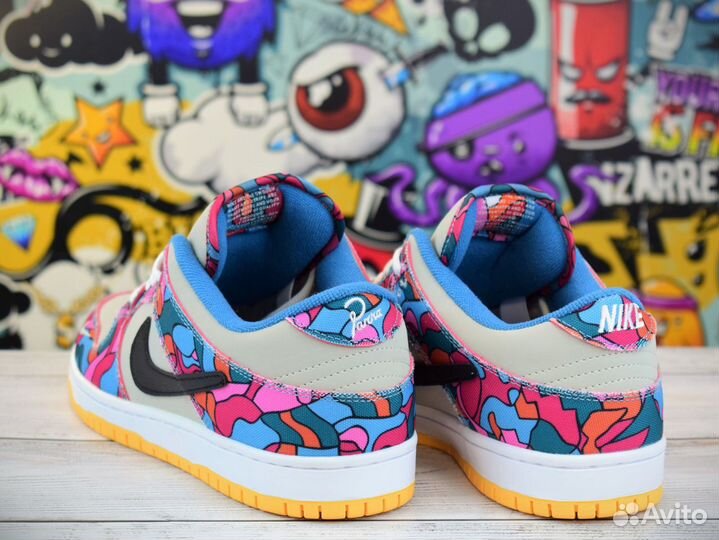 Кроссовки nike dunk SB Low pro parra abstract art