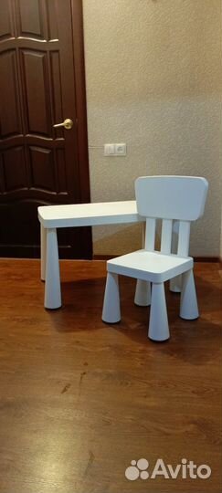 Детский стол и стул IKEA маммут
