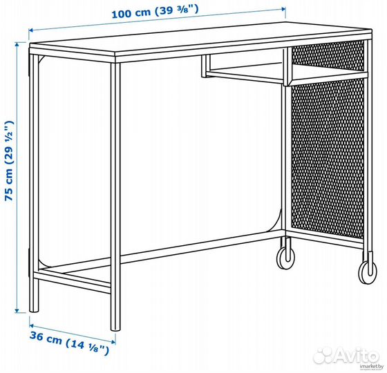 Компьютерный стол IKEA фьелльбо