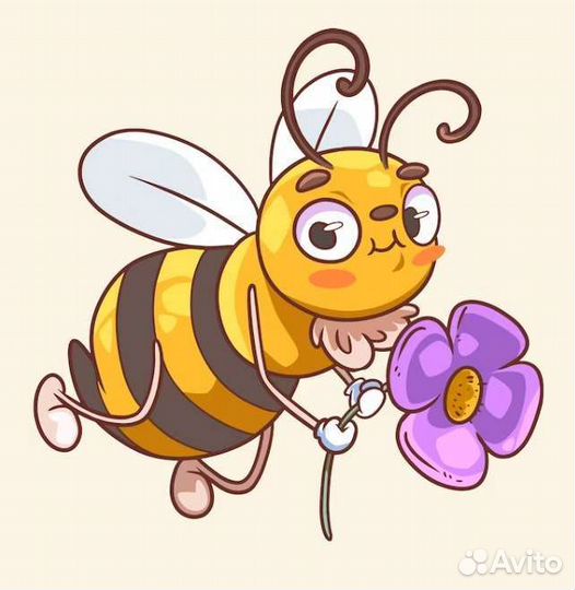 Пчелы с ульем и медом