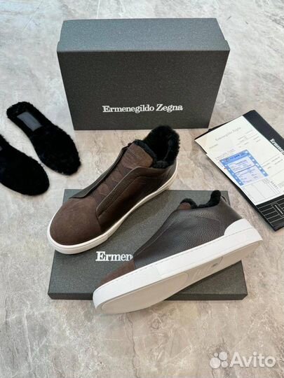 Слипоны мужские зимние Ermenegildo Zegna