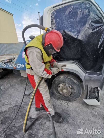 Пескоструйная обработка спецтехники