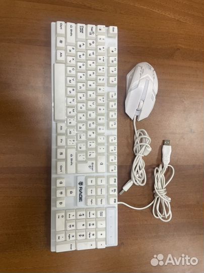 Игровая клавиатура и мышь с подсветкой Rage