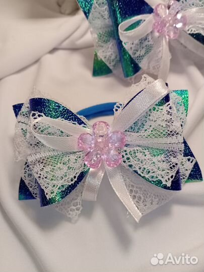 Бантики-резиночки для волос ручной работы