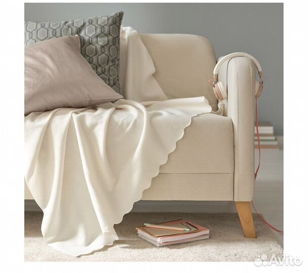 Плед икеа тхоргун, 120 х 160 см, белый