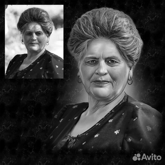 Ретушь фото на памятники под гравировку на станок