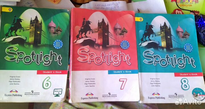 Учебники(6.7.8) по англ.языку,раб.тетрадь-11 кл