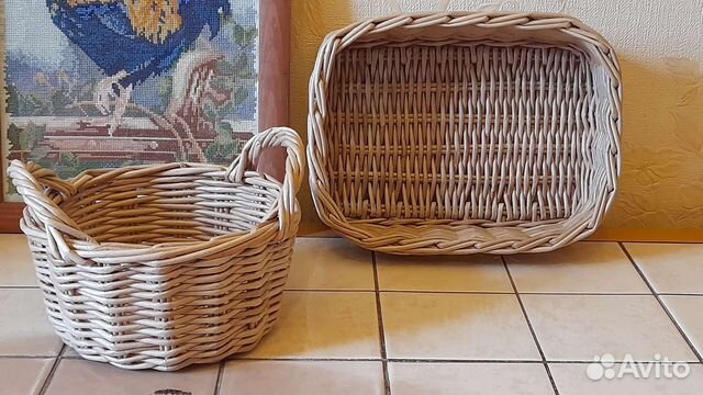 Корзинки для кухни из бумажной лозы