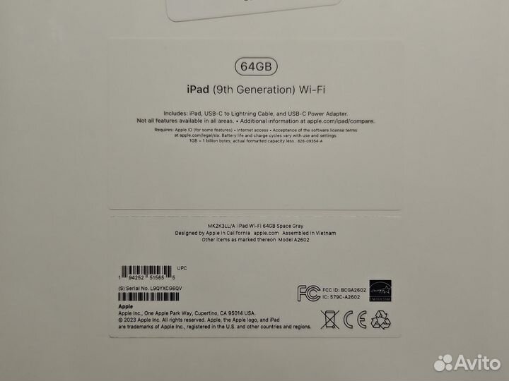 Планшет Apple iPad 10.2'' 64GB (2021) - новый