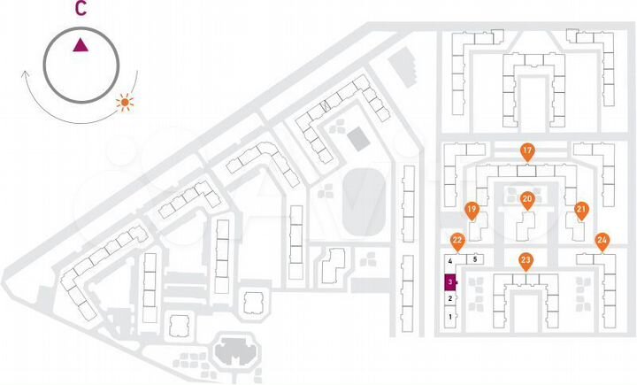 Квартира-студия, 22,4 м², 4/17 эт.