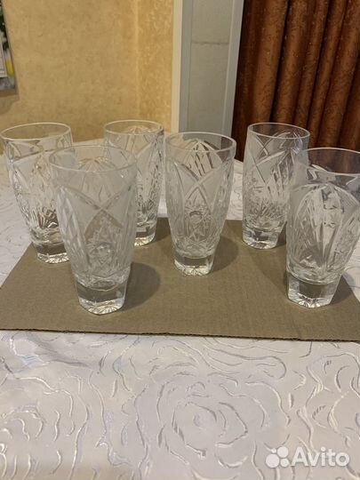 Набор из 6 хрустальных стаканов