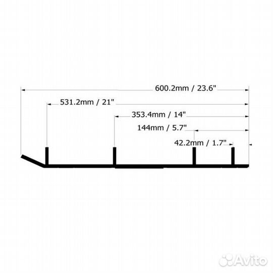 Конек лыжи Yamaha (комплект 2шт) A-04-0-4-614