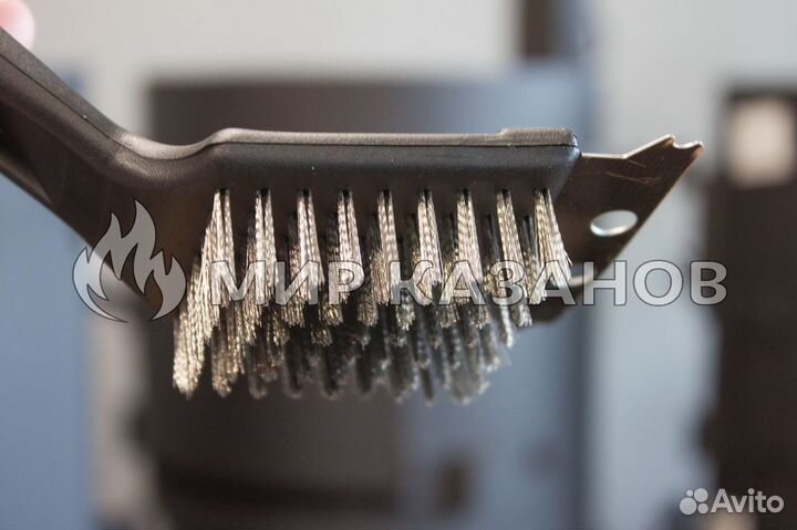 Щетка для гриля мангала решетки со скребком