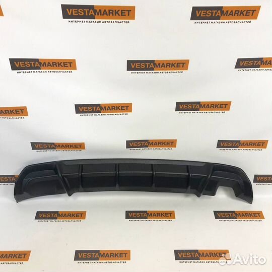 Диффузор на задний бампер Гранта фл