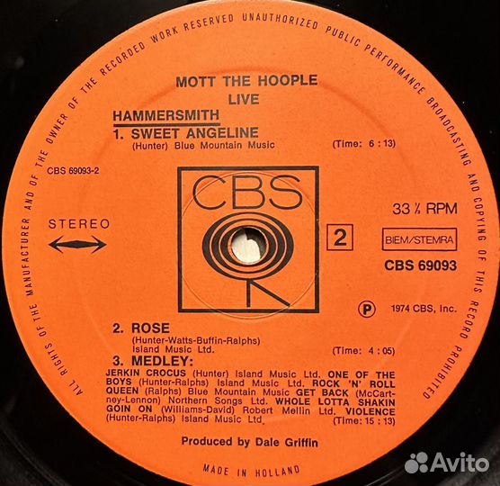 Mott The Hoople – Live (Голландия 1974г.)