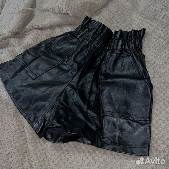 Шорты женские кожаные
