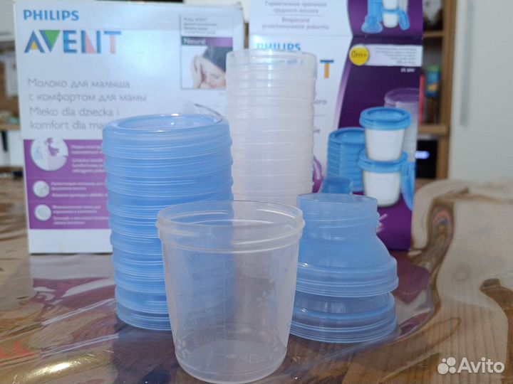 Молокоотсос Филипс Авент и 10 стаканчиков