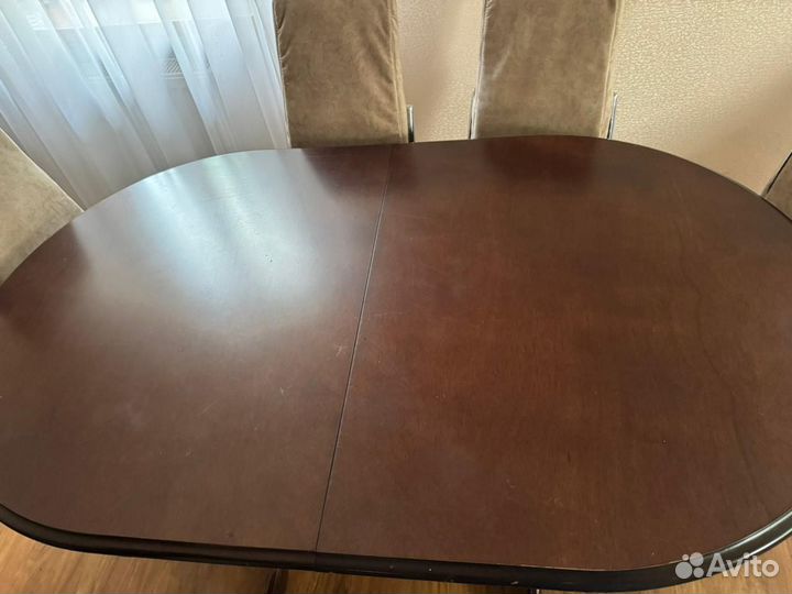Стол обеденный овальный раздвижной