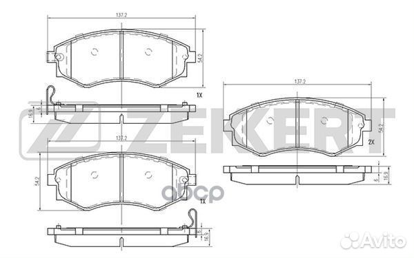 Колодки торм. диск. передн. Hyundai Elantra 00