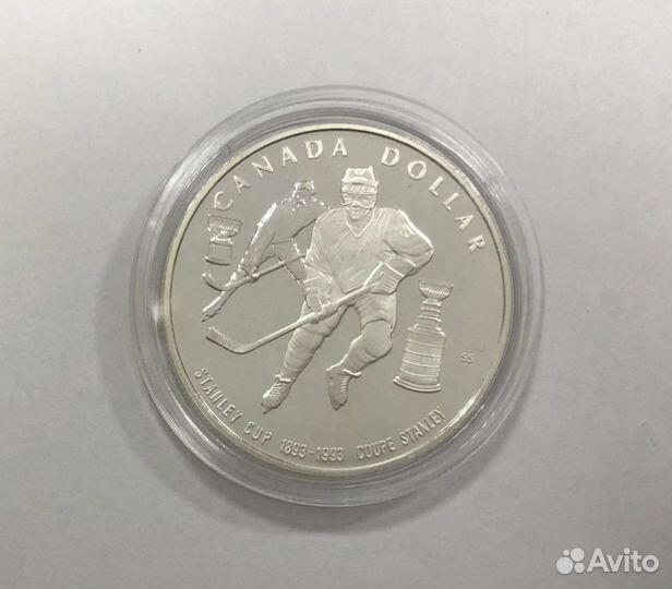 Канада 1 доллар 1993 Кубок Стенли серебро