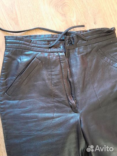 Кожаные брюки женские 44 46