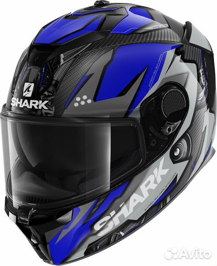 Мотошлем sharkspartan GT carbon urikan Blue 2023