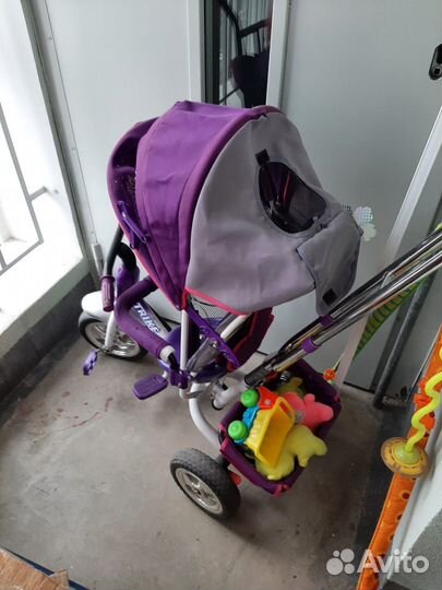 Велосипед с родительской ручкой