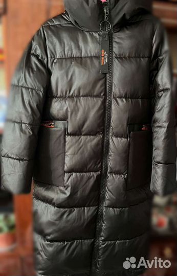 Пуховик длинный, очень теплый