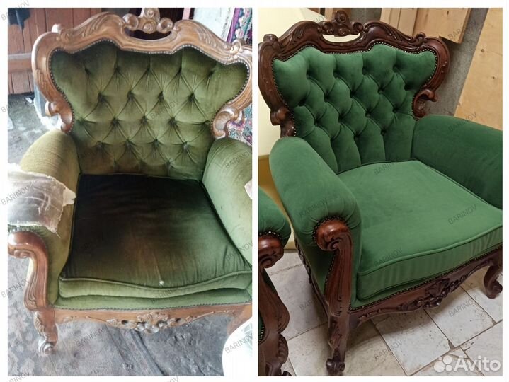 Перетяжка ремонт мягкой мебели