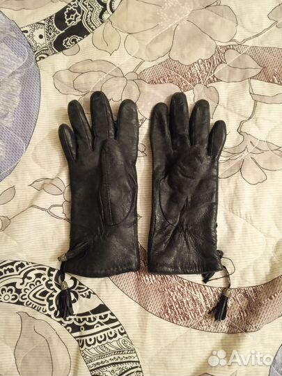 Перчатки женские кожаные